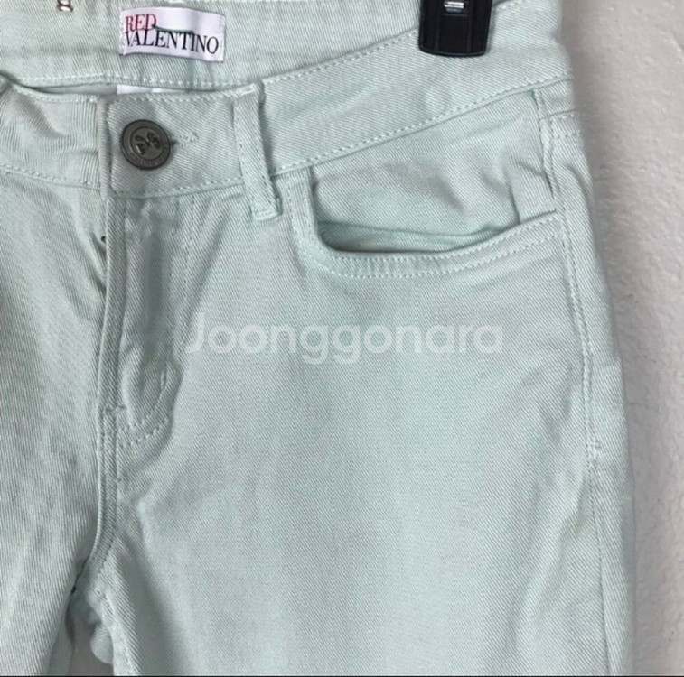 레드 발렌티노 민트색 청바지--3