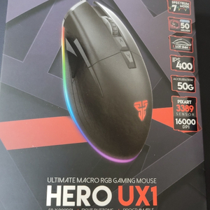 이엠택 hero ux1 게이밍마우스 미개봉