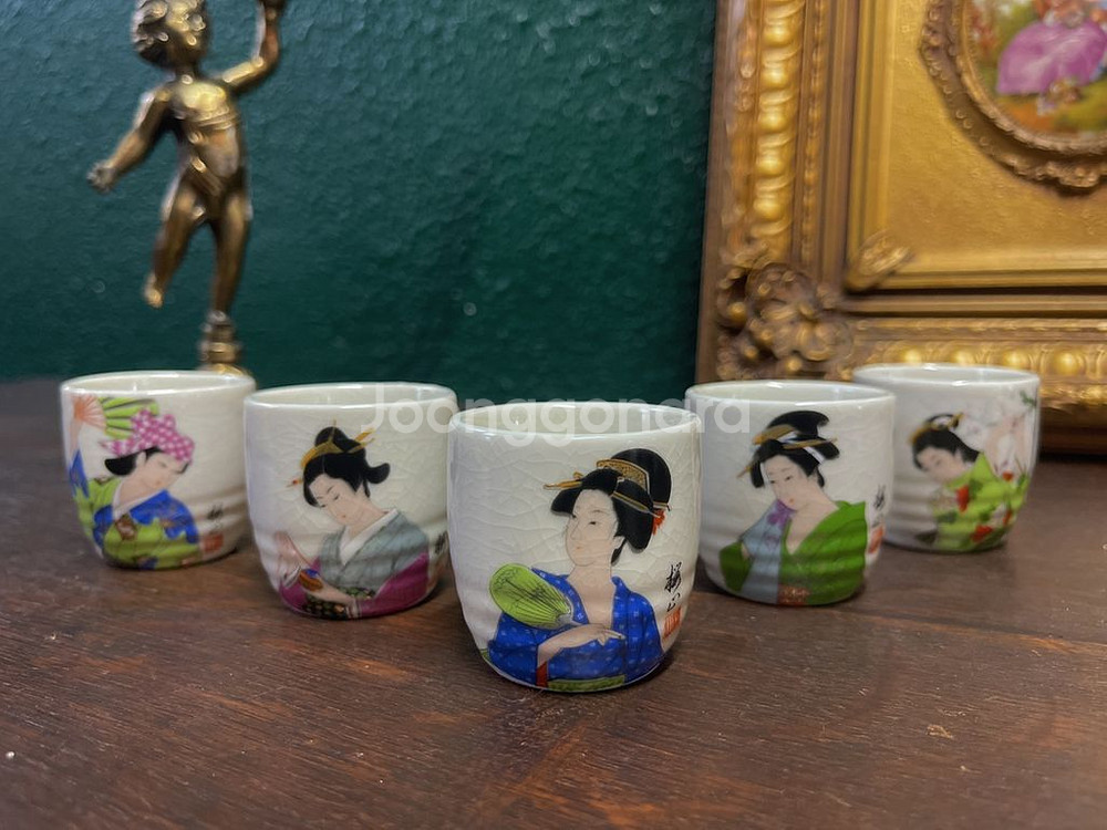 (일본) 빈티지 사케잔 세트--1