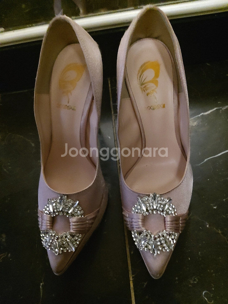 블링 새틴 보석 수제화 하이힐 230--4