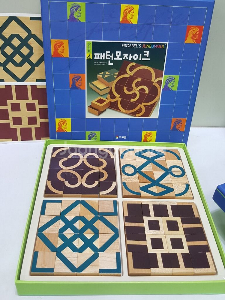 중고]프뢰벨 준은물4,7은물8,9,10가베 교구5종묶음--6