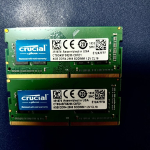 크루셜 DDR4-2666 SODIMM 16GB(8x2)