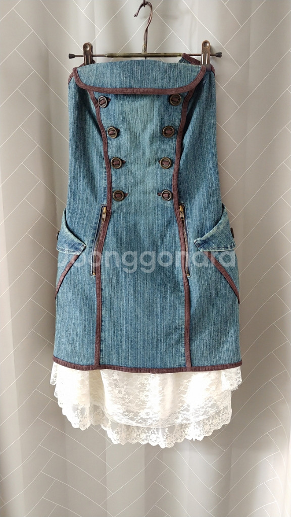 데님 튜브탑 숏원피스 판매합니다(55사이즈)--7