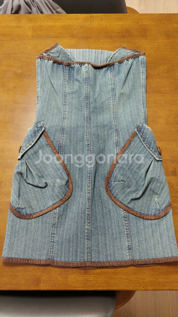 데님 튜브탑 숏원피스 판매합니다(55사이즈)--5