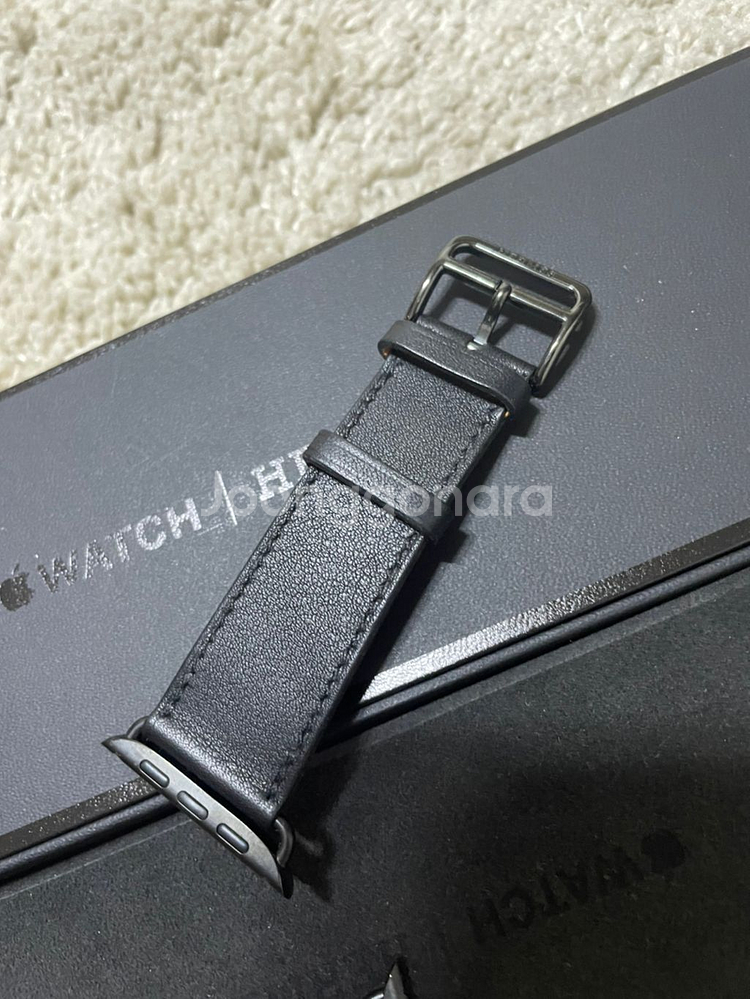 애플워치 에르메스정품 44mm 느와르 싱글투어 급처--1