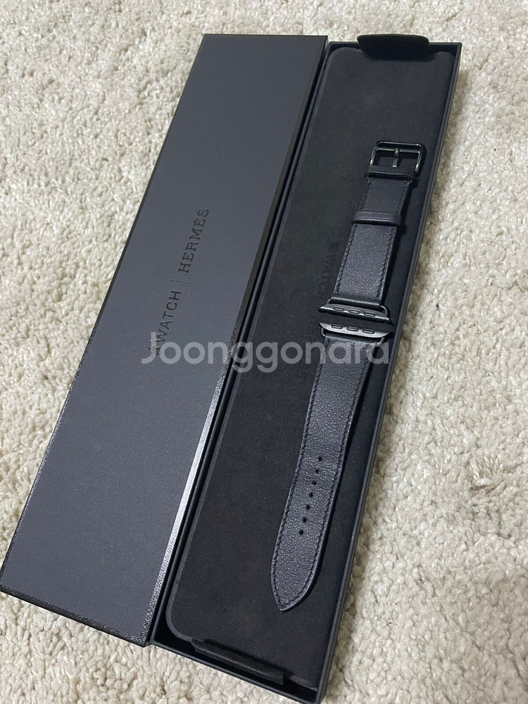 애플워치 에르메스정품 44mm 느와르 싱글투어 급처--0