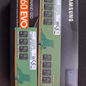 삼성ddr4 8g 2개, 삼성 250g ssd 팝니다
