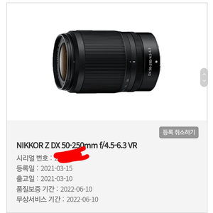 니콘 z dx 50-250 렌즈