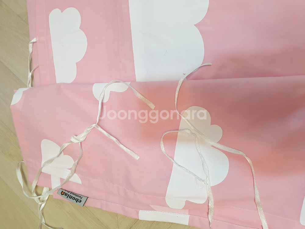 에보니아 이층침대 커튼+깔판가리게--2