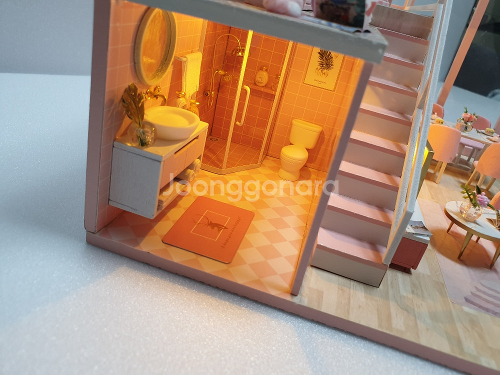 미니어처 하우스 완성품 -핑크 프린세스(모던핑크하우스)--3