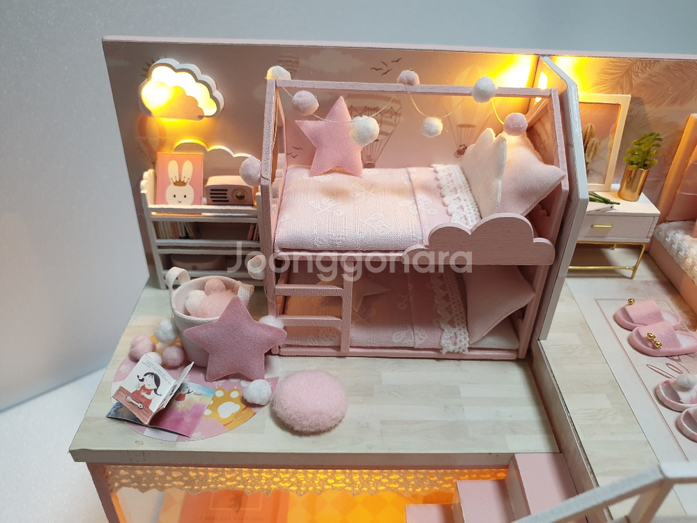 미니어처 하우스 완성품 -핑크 프린세스(모던핑크하우스)--4