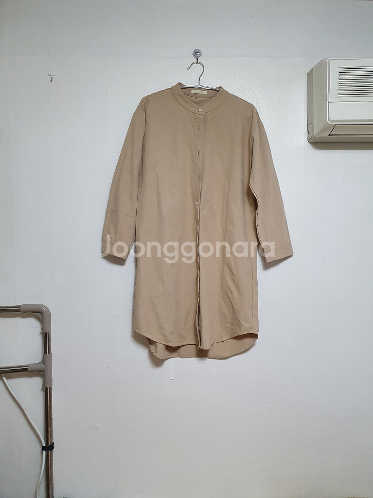 (새상품) 베이지 셔츠원피스 남방원피스 놈코어 아메카지--1