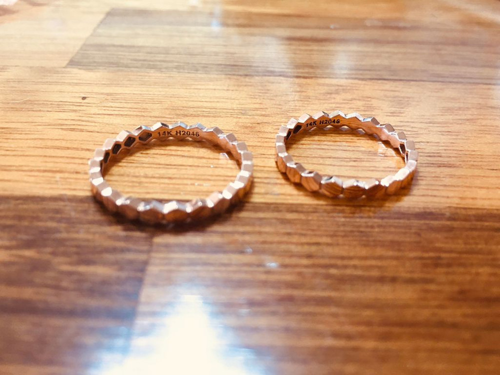 [새상품]14k 헥사곤 반지 13호,16호 개당--1