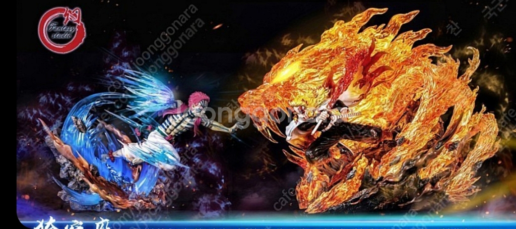 원피스, 귀멸의칼날 레진피규어 더스틸장식장 판매--0