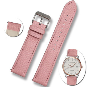 NEW 20mm 핑크색 인조 가죽 밴드 손목 시계줄