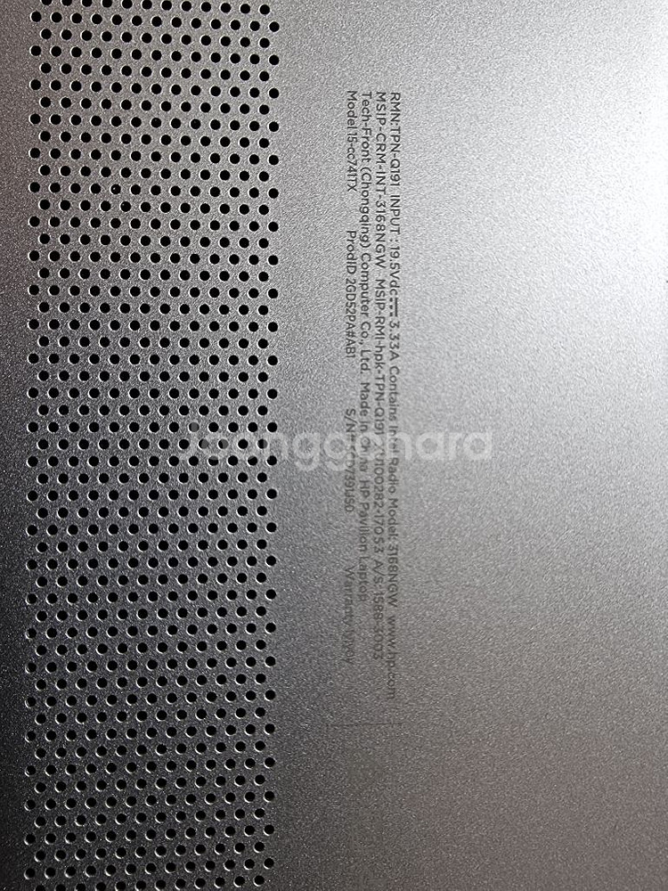 hp i5 7세대 노트북(부품용) 팝니다.--3