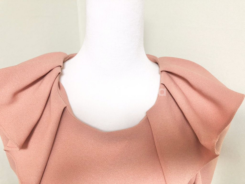 s사이즈ㅡ프릴 장식 플레어 원피스 /8부소매/새거수준--4