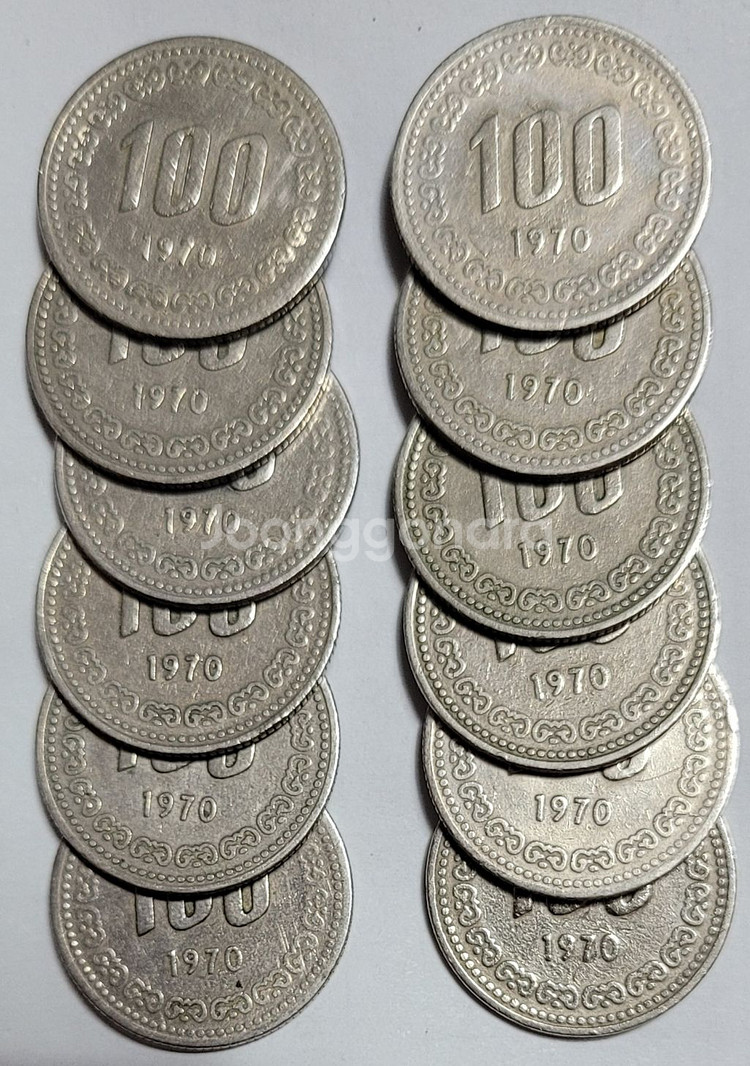 70년도 100주화. 화폐 옛날 돈--1