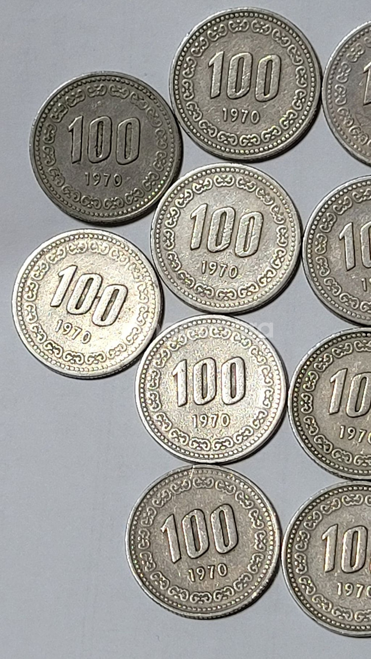 70년도 100주화. 화폐 옛날 돈--3