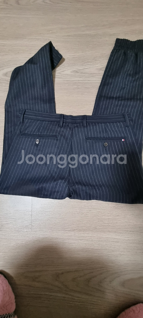 타미힐피거 남성 스트라이프 울 조거팬츠 32--1