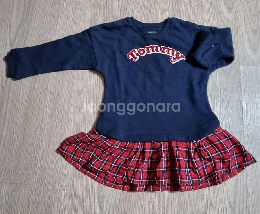 타미 힐피거 여아 3세 체크 원피스 새상품--0