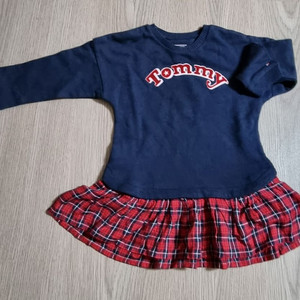 타미 힐피거 여아 3세 체크 원피스 새상품