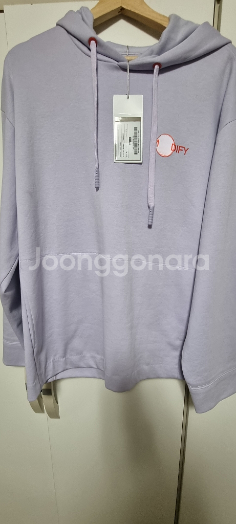 시스템 옴므 오버핏 후드티 라이트 바이올렛 95--0