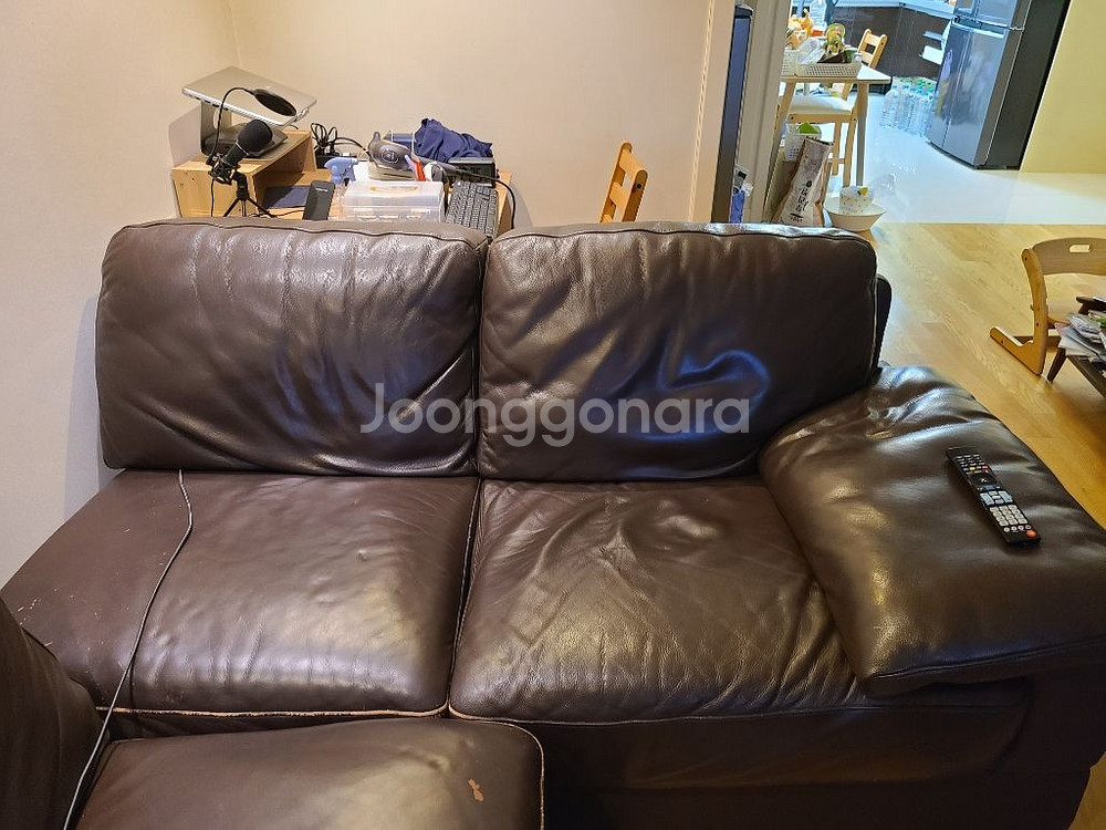 가죽소파 (가로 170×2 세로 100)--1