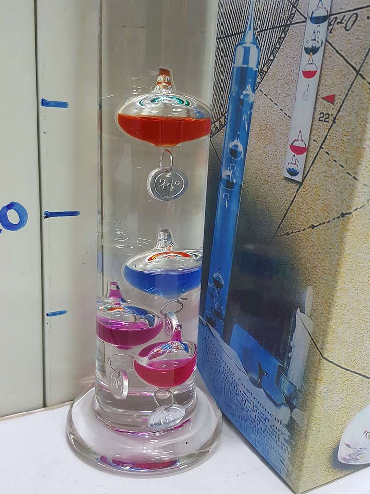 새상품]갈릴레오 갈릴레이 온도계 5구 34cm--2