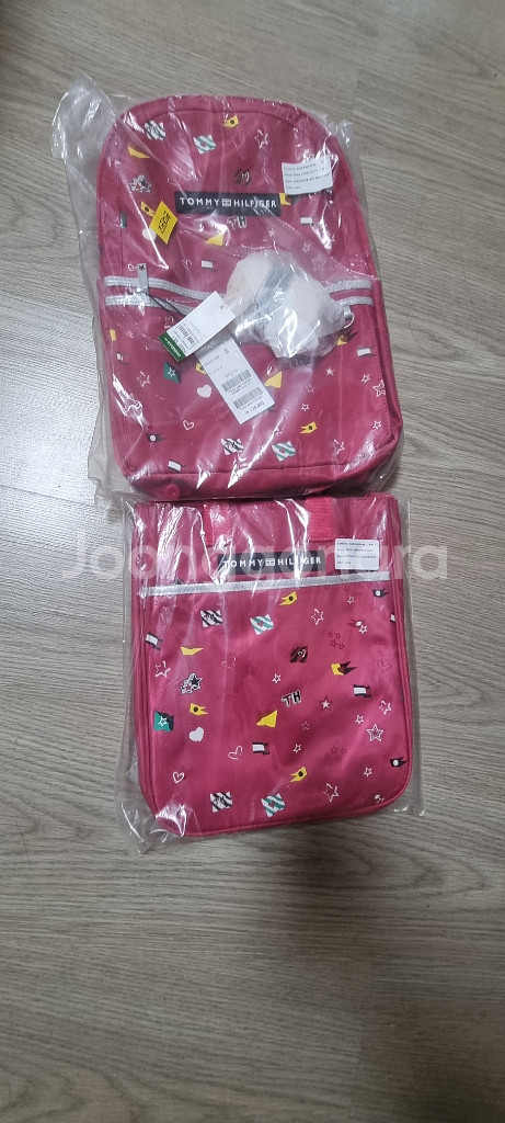 타미 힐피거 책가방set보조가방 인형포함 새제품--0