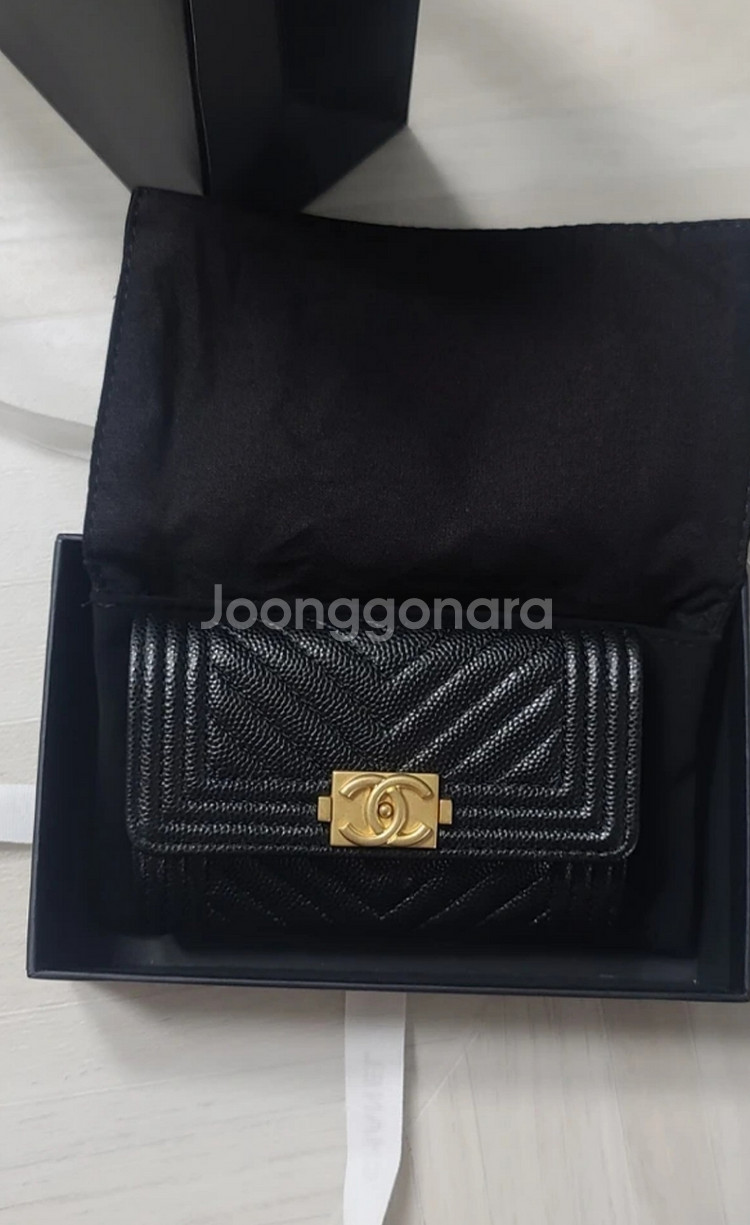 샤넬 보이카드지갑--1