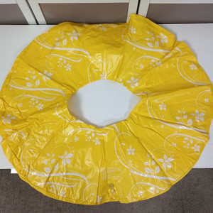 물놀이용 노란색 꽃무늬 튜브 80cm
