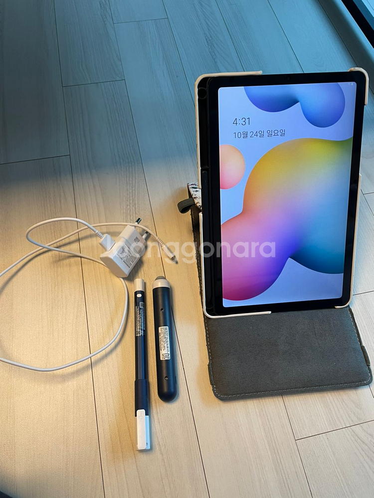 갤럭시탭s6 lite 구몬펜 포함 64g--5
