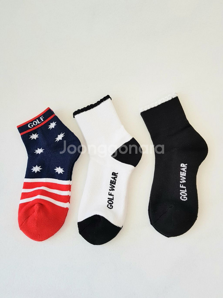 여성 골프,스포츠삭스 3족--1