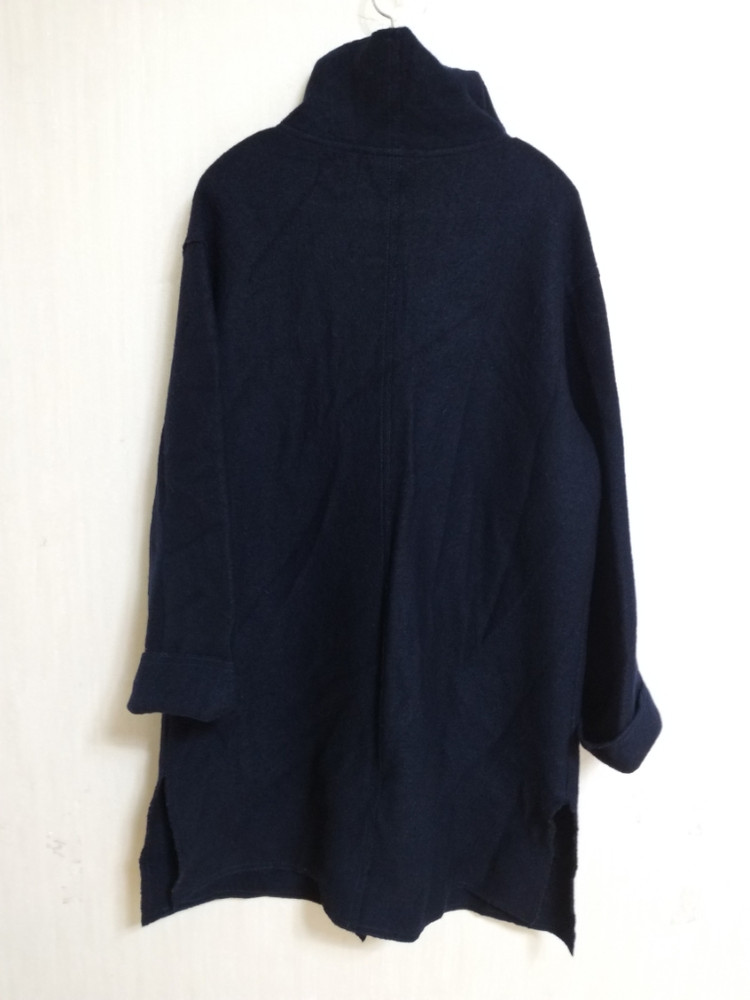 여성 가이거 오버핏 롱코트 (네이비.오버핏100)--8