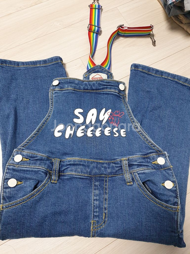 멜빵 청바지(베베드피노)110(택포)--1