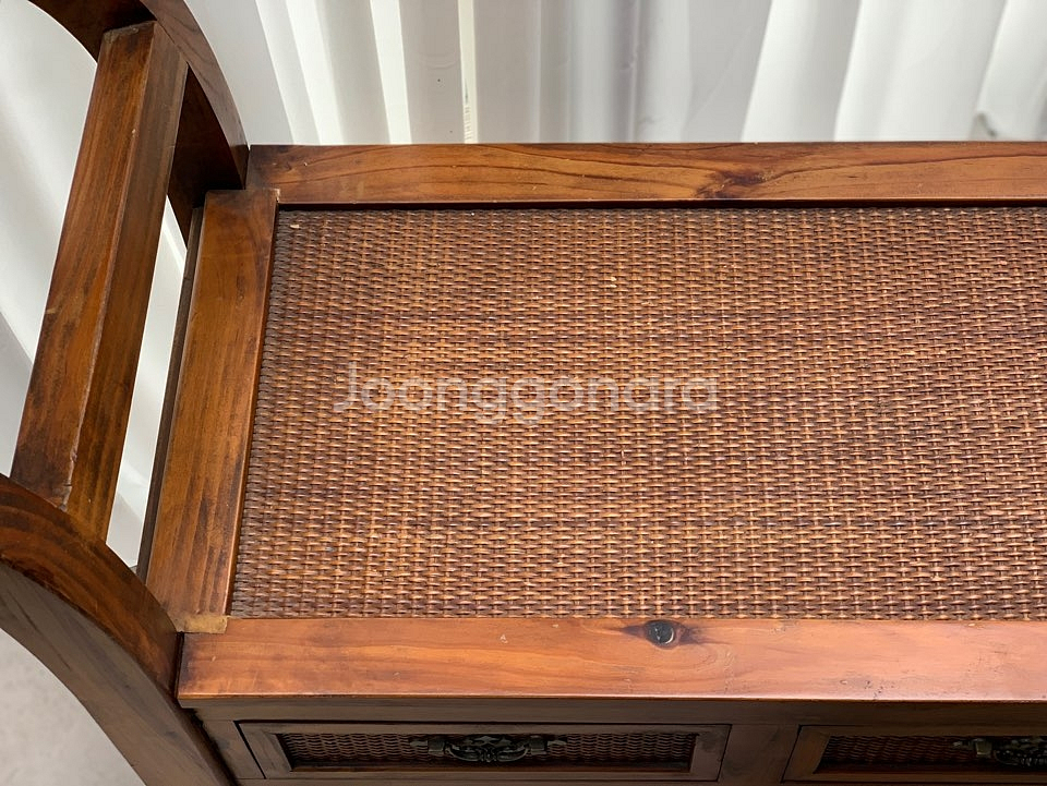 엔틱수납벤치의자,빈티지원목벤치,까페의자--3