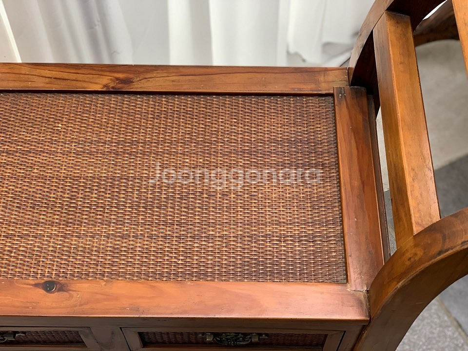 엔틱수납벤치의자,빈티지원목벤치,까페의자--4