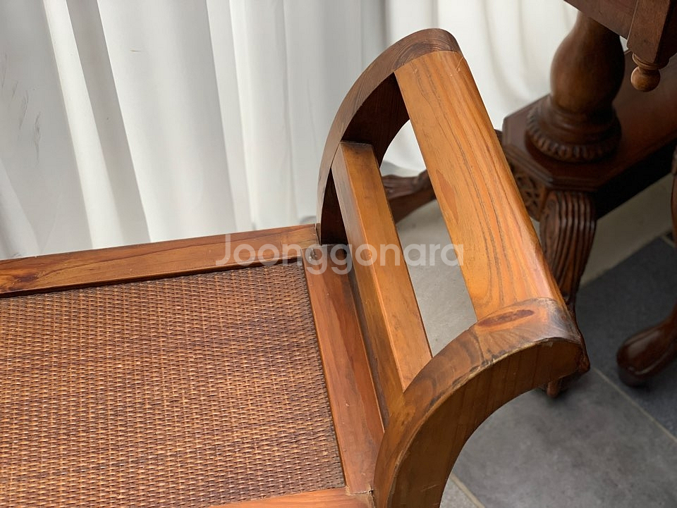 엔틱수납벤치의자,빈티지원목벤치,까페의자--5