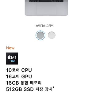 신형 맥북 프로 m1 pro 16인치 스그 512g