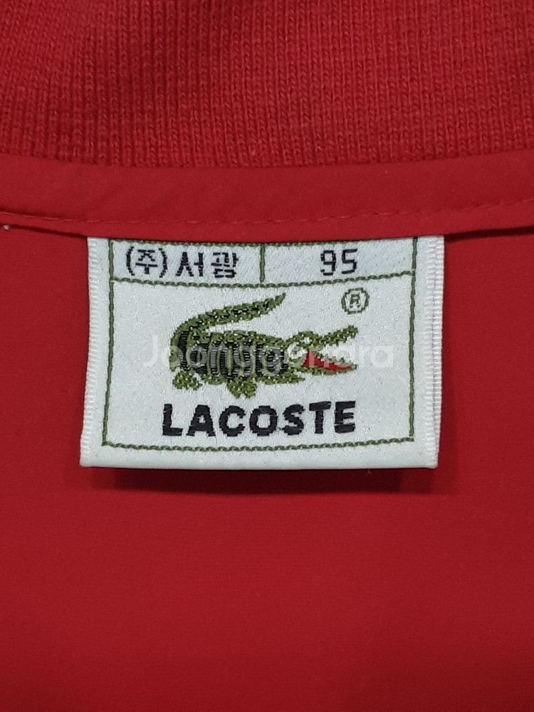 (100) 라코스테 웜업 츄리닝 빨강 브이넥 트레이닝복--2