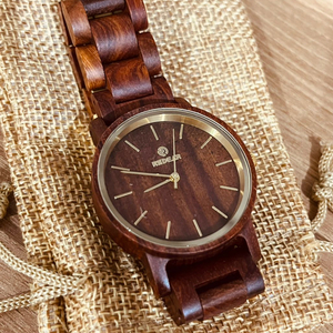 스누브 리디어 나무 손목 시계