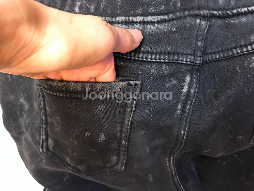 m사이즈ㅡ두툼한 밴딩 기모 청바지--3