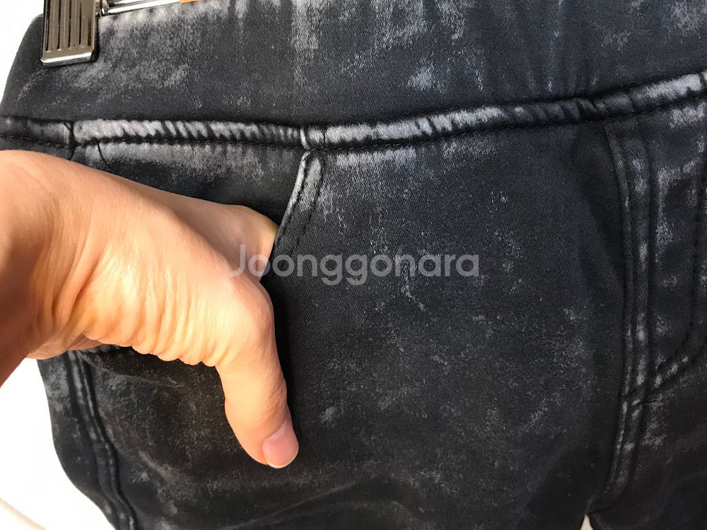 m사이즈ㅡ두툼한 밴딩 기모 청바지--4