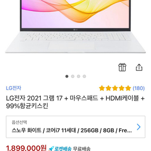 LG Gram 17 2021 i7 거의새거