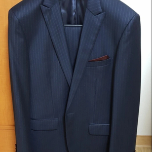 코오롱 체크 네이비 추동 양복 정장