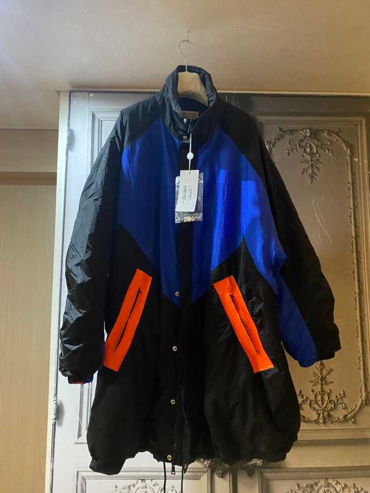 메종 마르지엘라 컬러 블록 경량 파카 42--0