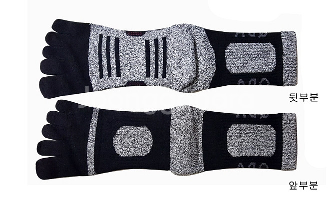 두꺼운 이중바닥 스포츠발가락양말 5켤레 새상품--2