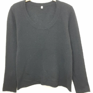 (M) 캐시미어 니트 블랙 무지 스웨터 캐주얼