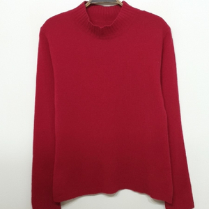(M) 반폴라 캐시미어 니트 빨강 스웨터 반목 무지